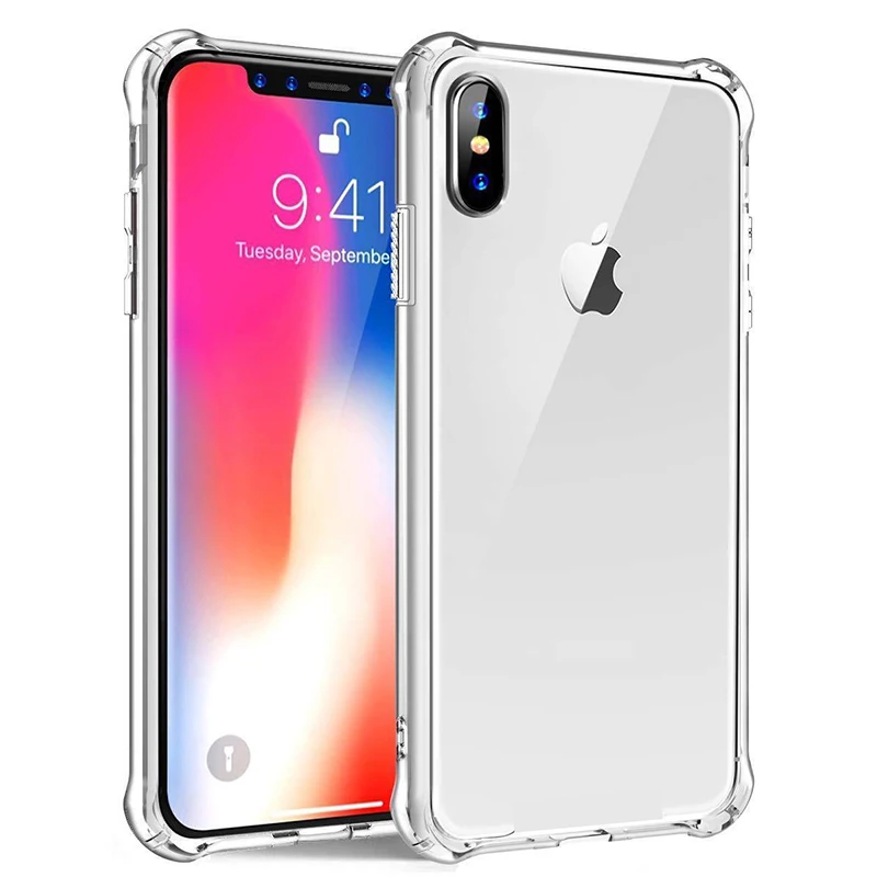Ultra Thin Slim for iPhone 7 8 Plus X XS Max XR 6 6S Crystal Soft Transparent TPU Silicone Rubber Protection Cases Case |