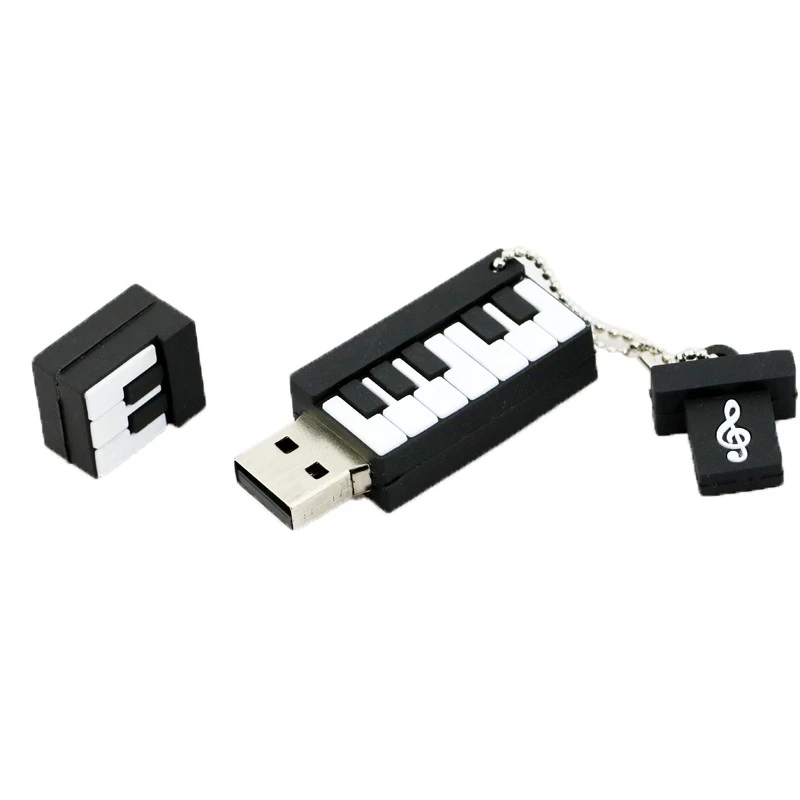 USB-флеш-накопитель с цепочкой 8 ГБ 16 32 64 128 силиконовое пианино 256 | Компьютеры и