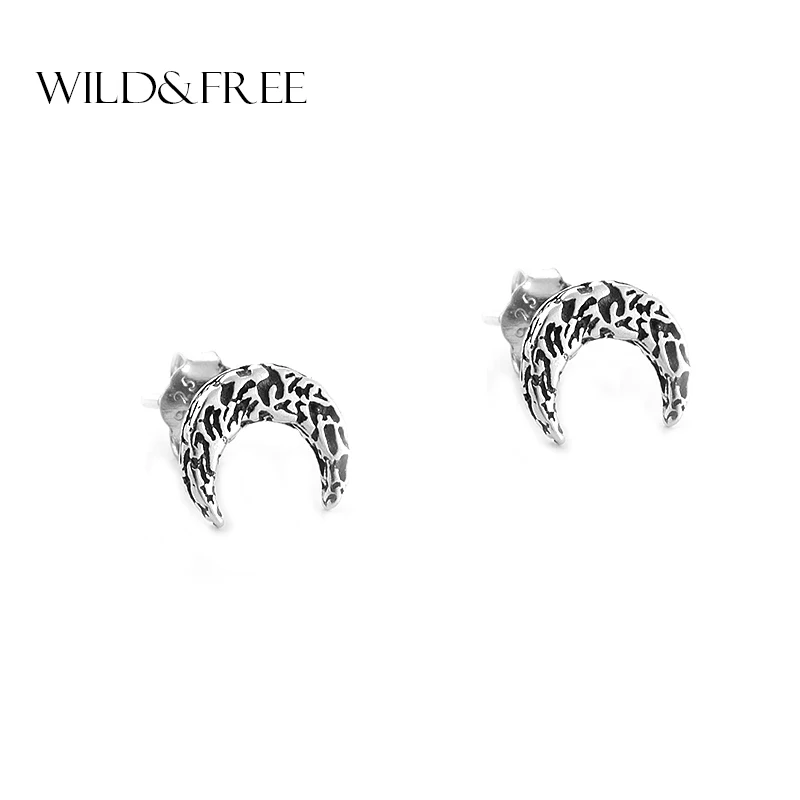Женские серьги-гвоздики Wild &amp Free Moon винтажные минималистичные ювелирные изделия