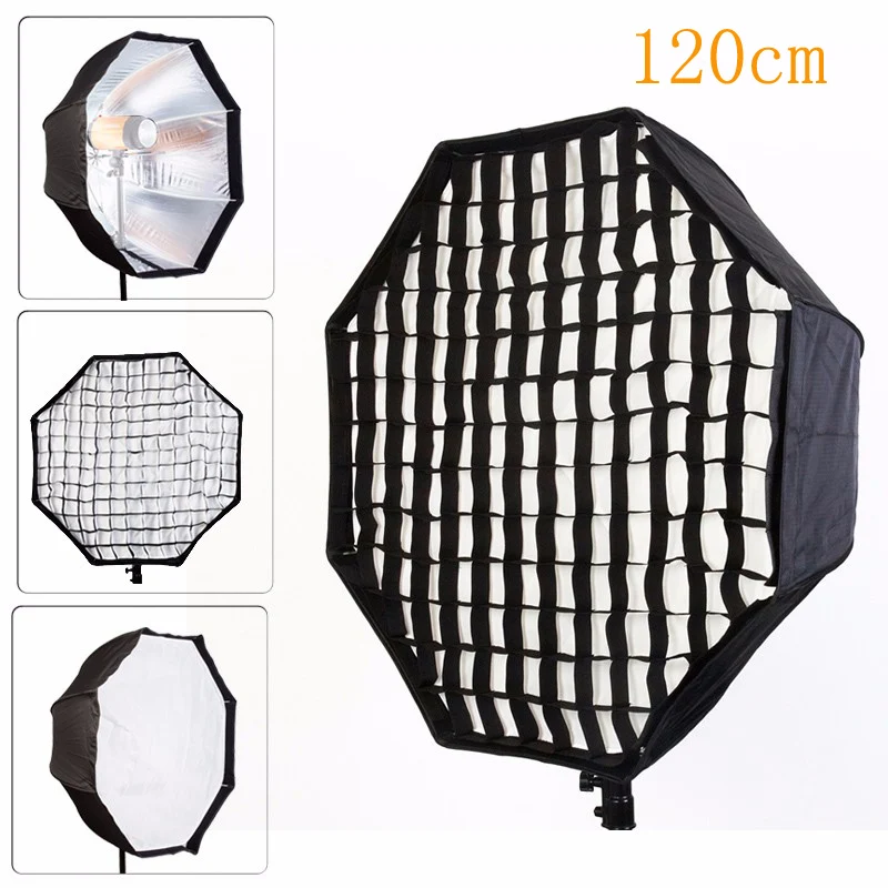 Фотостудия 120 см восьмиугольный Зонт софтбокс рассеиватель Отражатель + сетка