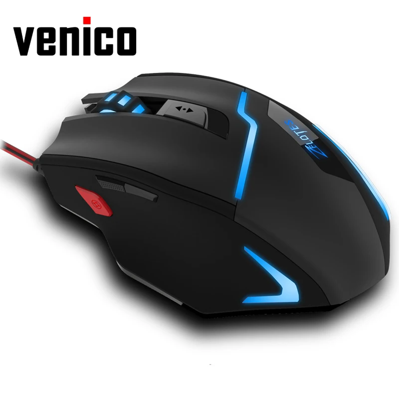 VENICO Программируемый Gaming Mouse Проводной USB Кнопка LED Высокоточный Оптический