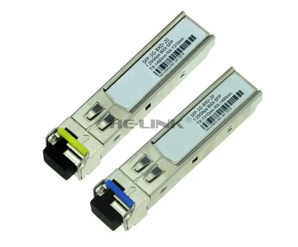 LODFIBER SFP-1G-BXU-20/SFP-1G-BXD-20 A-RI-STA Net-works Compatible 1.25G 1310/1490nm BiDi 20km Transceiver