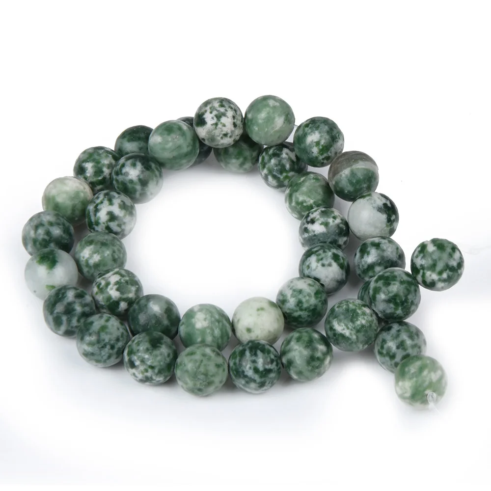 Женские бусины с зелеными точками для изготовления бижутерии 4 6 8 10 12 мм|beads women|making