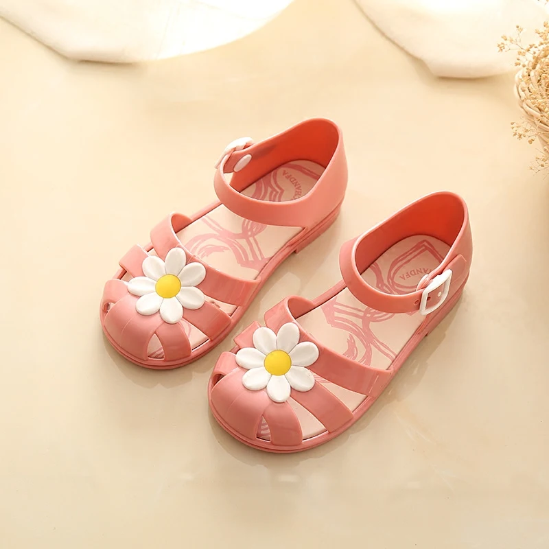 Мини Мелисса Сандалии для девочек детская обувь подошва босоножки с ремешком на