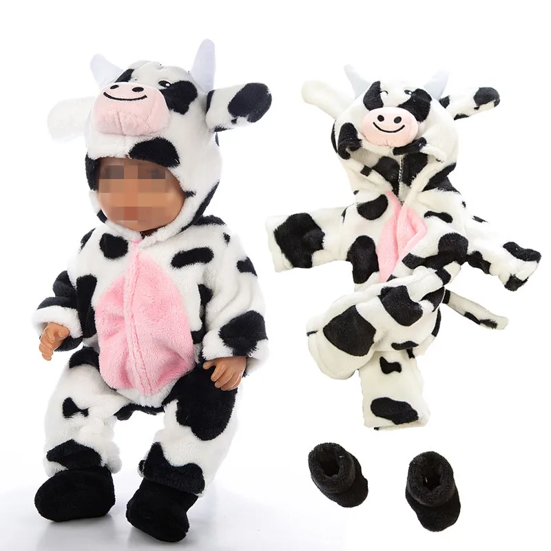 

Doll Clothes Fit 18 inch 40-43cm Baby New Born Doll Fox Powder Pig Blue Elephant Cow Owl Accessories For Baby Birthday Gift