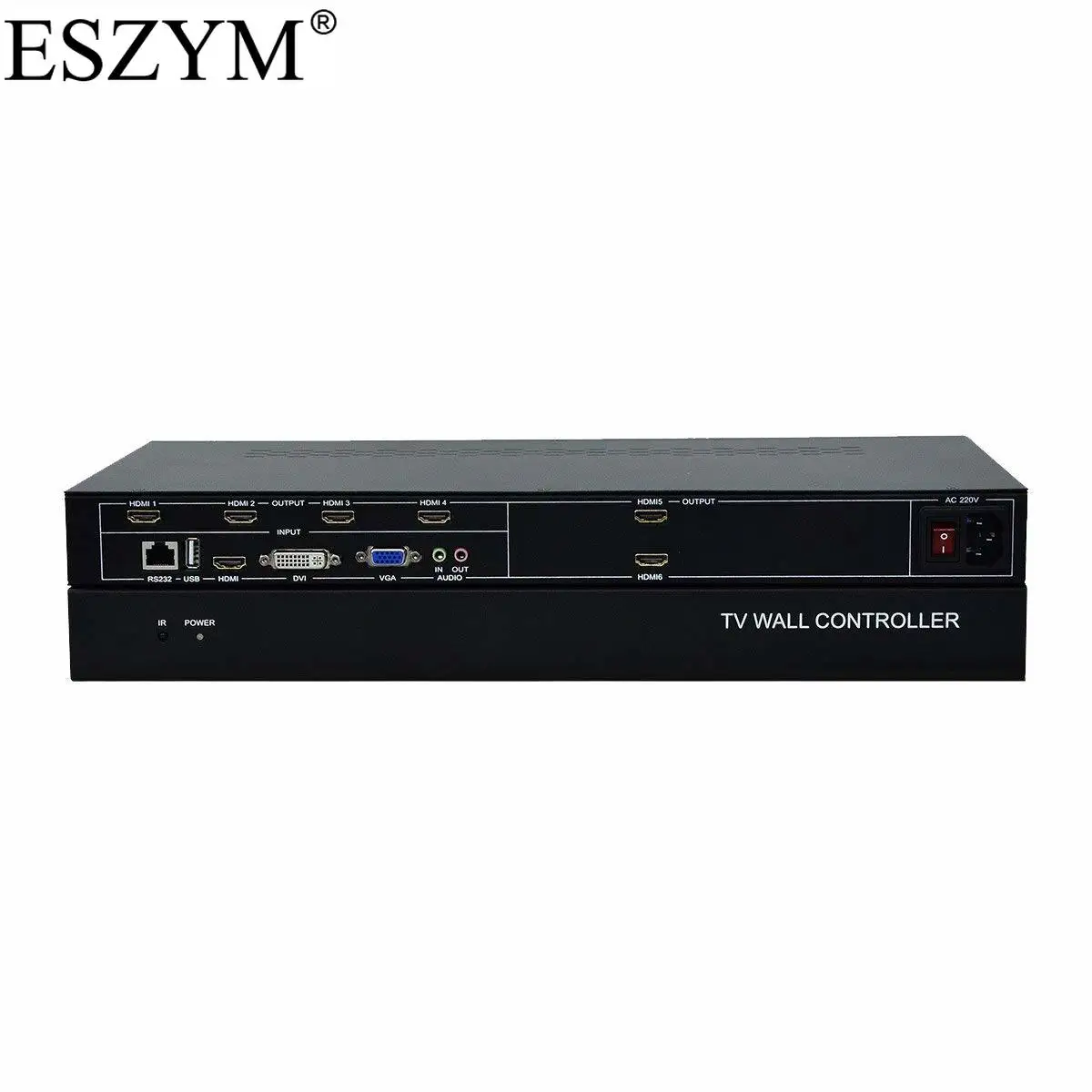 Настенный видеоконтроллер esтруда 6ch 2x3 3x2 с управлением RS232 для 6 сращивания