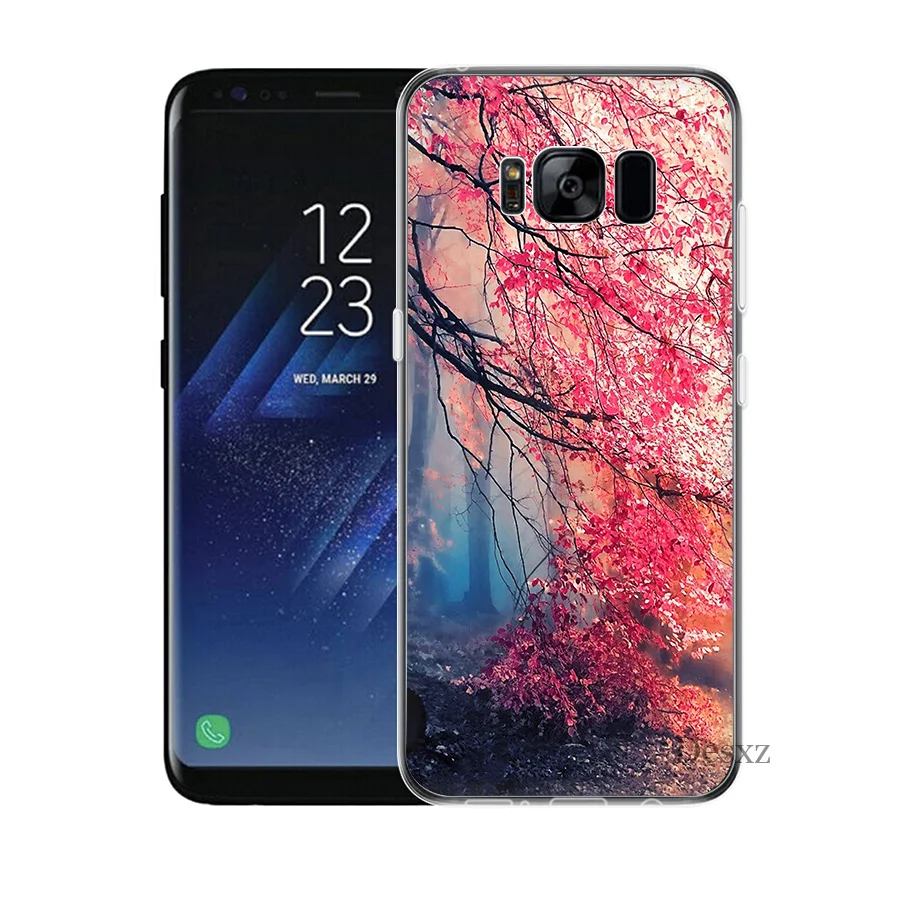 Desxz чехол для телефона для samsung Galaxy A6 A7 A8 A9 A10 A40 A30 A50 A70 M10 M20 M30 крышка пейзаж зима снег