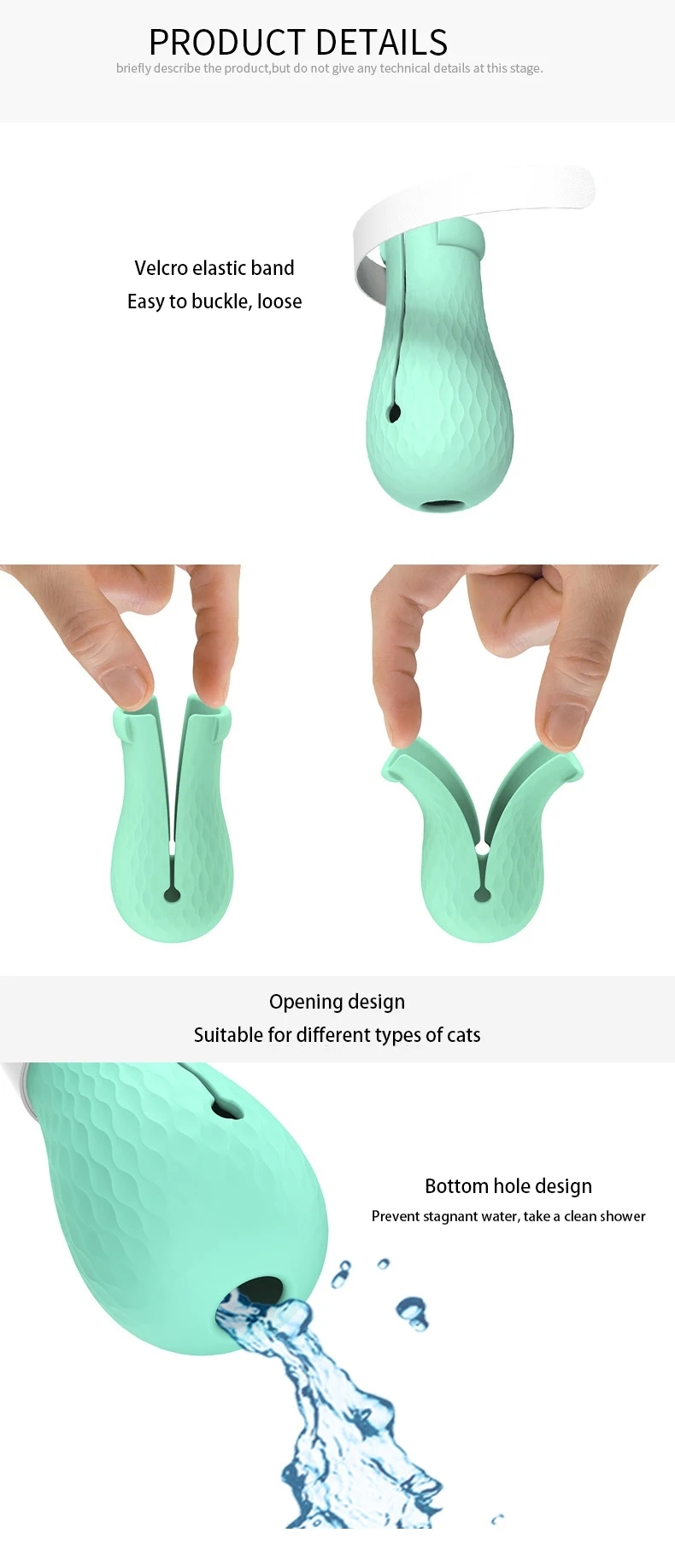 Adjustable Pet Cat Paw Protector for Bath Soft Silicone Anti-Scratch Shoes Cat Grooming supplies Checking Cat Paw Cover