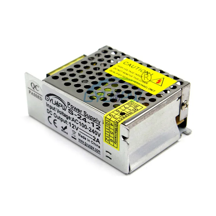 12V 24W 2A импульсный источник питания AC 110 V/220 V маленький размер постоянного тока