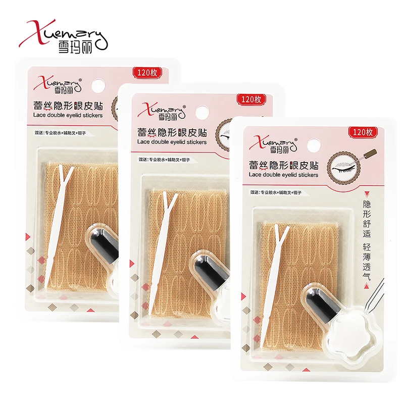 Xuemali 120 Pc размеры s и m akeup ясно кружева Невидимый век Стикеры полоса большие глаза S