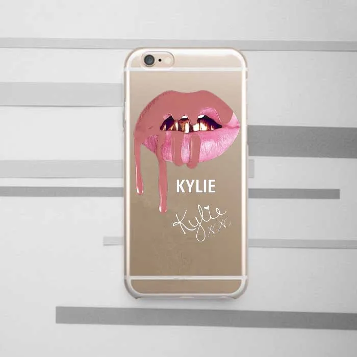 Чехлы для телефонов с сексуальной девушкой Кайли Дженнер Розовые Губы Поцелуй