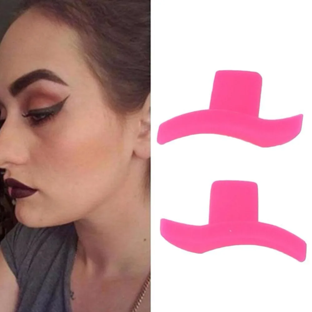 Портативный 2 шт шаблон для подводки глаз крылья уплотнение легко носить глаза