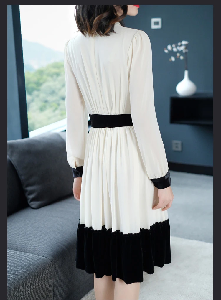 Vestidos модные шифоновые платья осень-зима милые женские облегающие с длинными