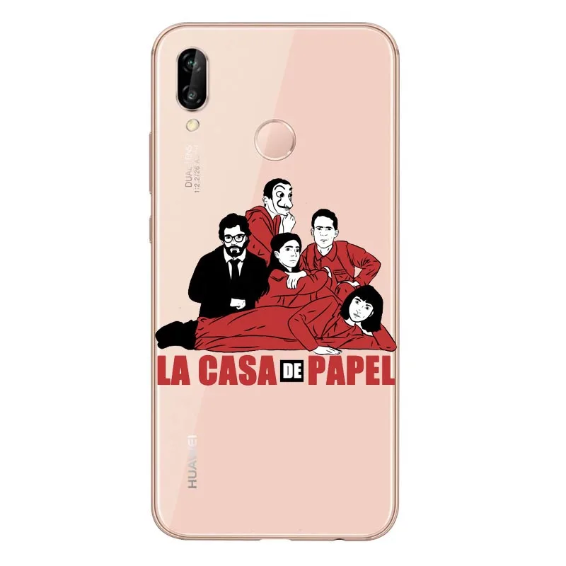 TPU La casa de papel Tokio Spanish tv прозрачный мягкий Силиконовый ТПУ чехол для телефона для huawei P8L P20L P20LITE P30 mate 8 9 10 mate 20Por RS - Цвет: TPU