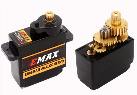 10 шт. сервопривод Emax двигатель 2 кг Turque ES08MA II с металлической шестерней JR для RC