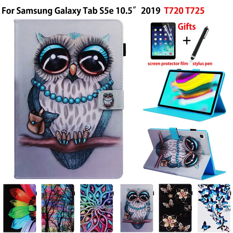SM T720 модный умный чехол для Samsung galaxy tab S5e 10 5 2019 T725 планшета + пленка ручка|Чехлы