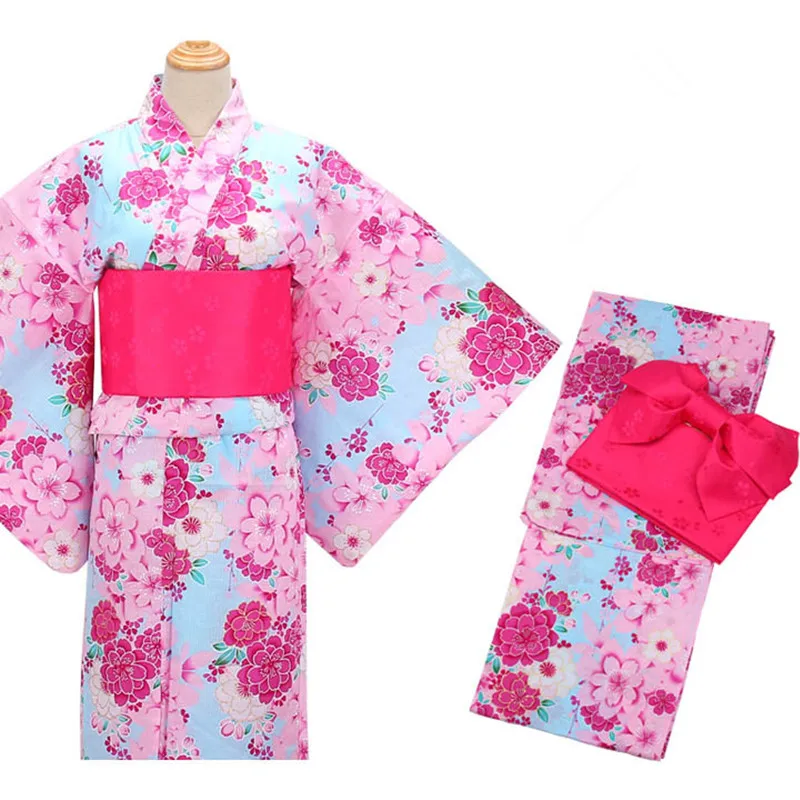 Традиционная Женская одежда классическое японское кимоно с красивым цветочным