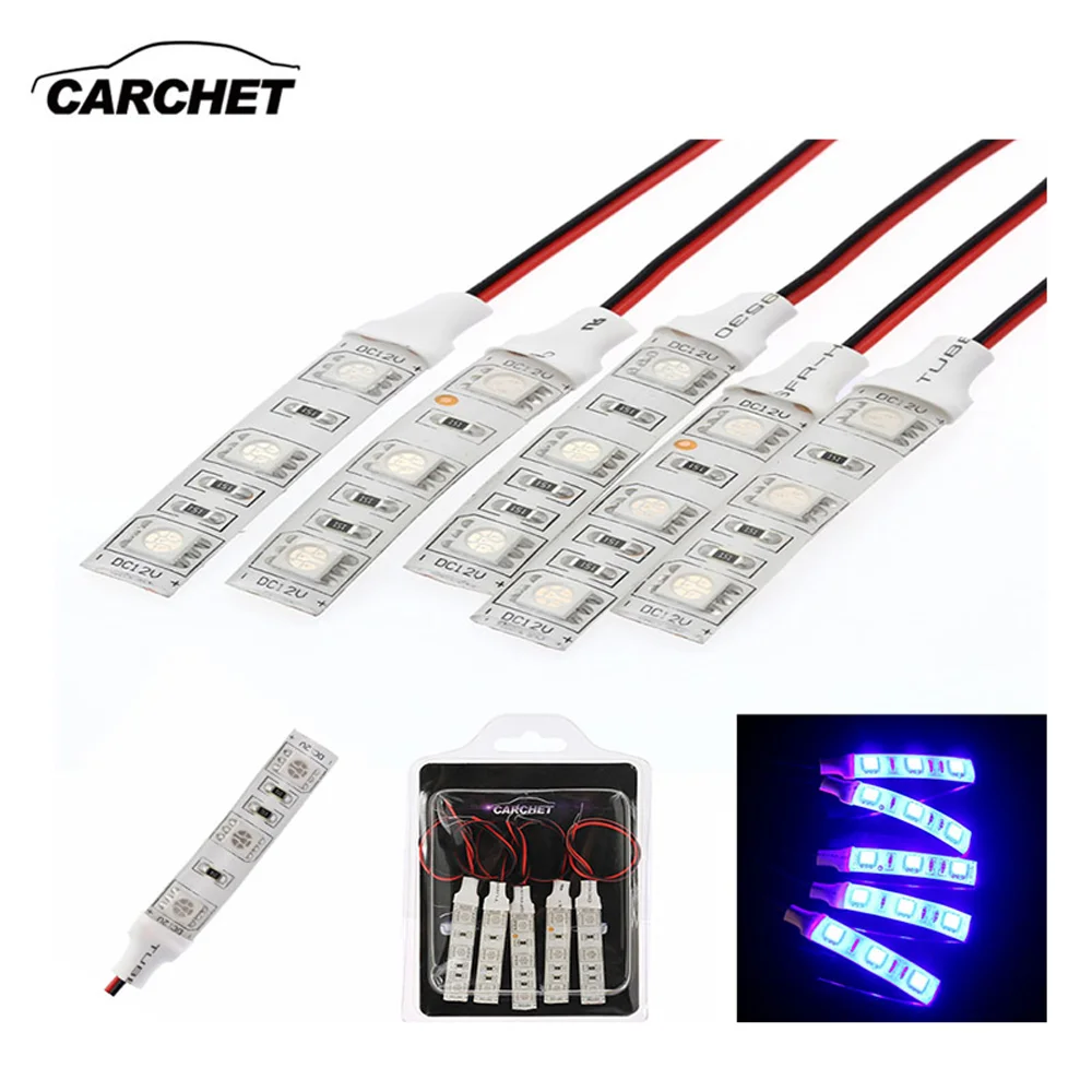 CARCHET 5 шт./упак. ленточный светильник декоративная лампа 3SMD 5050 гибкий светодиодный