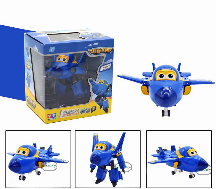 Лучшая продажа 1 шт. 15 см Супер Крылья ABS самолет Трансформация Робот Brinquedos JETT