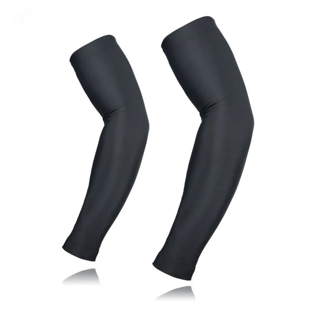 ARSUXEO, кемпинг велосипедного спорта печатных Armwarmer MTB велосипед рукава УФ-защита рукава Manguito Ciclismo нарукавники товары для рыбалки нарукавник втулки для велосипеда гильза - Цвет: solid black
