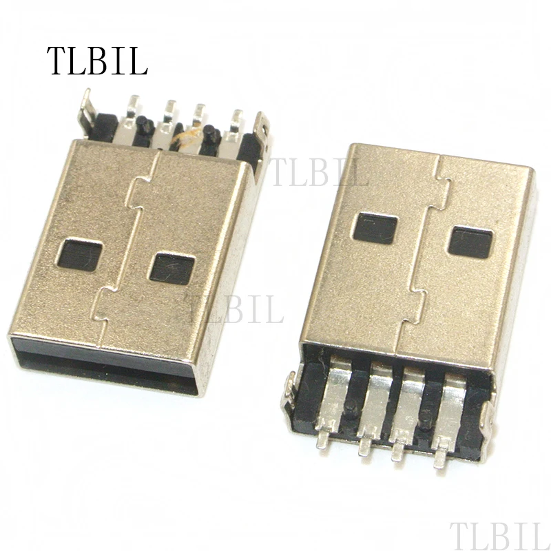 Высококачественный разъем USB 2 0 типа A 10 шт. 4 контактный для пайки SMT футовый