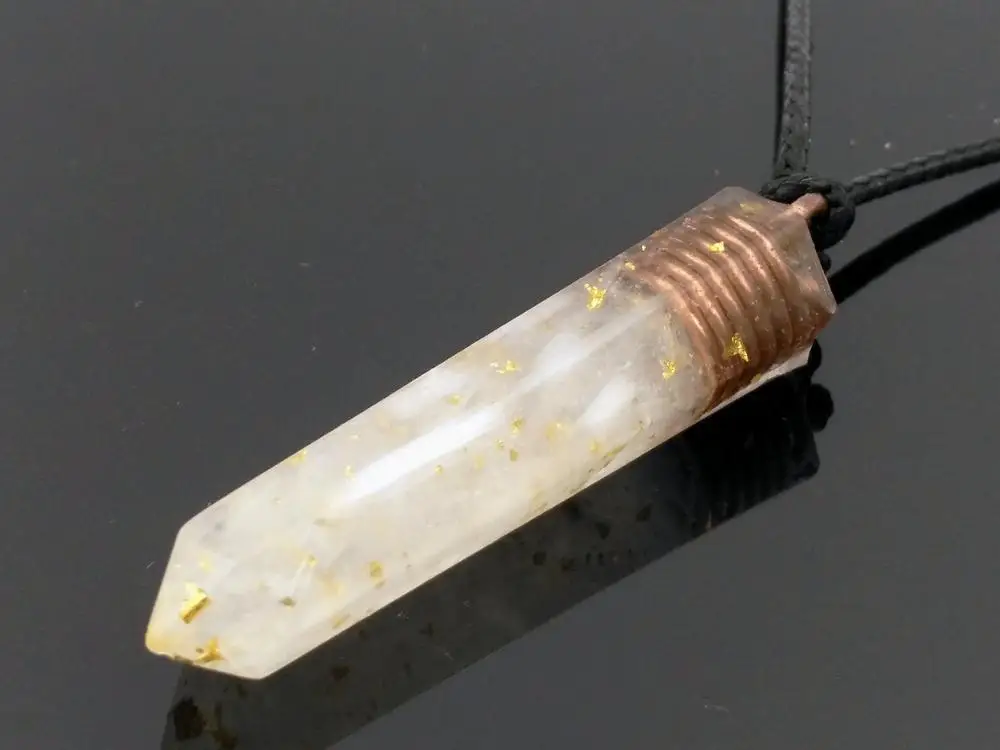 Подвеска Selenite Orgonite (5 см 2 дюйма) богатство любовь медитация ОРГОН рейки магнит для