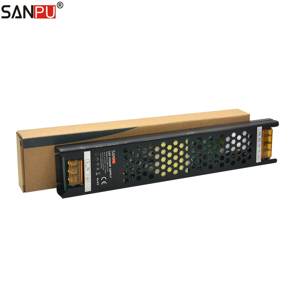 SANPU 12 V тонкий источник питания блок 250 W 20A с длинным рукавом на плоской подошве постоянного Напряжение 12VDC Светодиодный драйвер для светодиодный световой короб реклама CLL250-H1V12