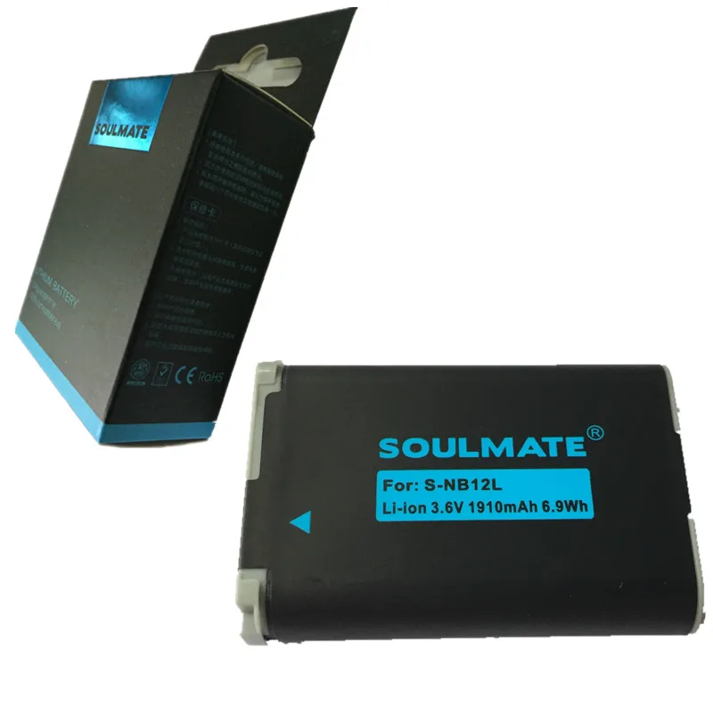 SOULMATE NB-12L литиевые батареи NB 12L Аккумулятор для цифровой камеры NB12L Canon PowerShot G1 X Mark II