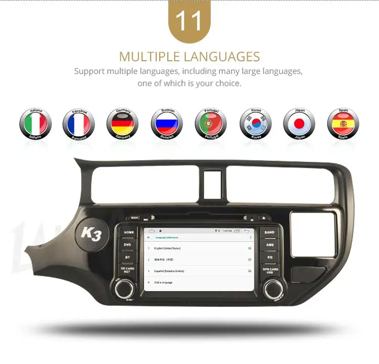 LJDA Android 10 автомобильный dvd-плеер для KIA Rio K3 2012 2013 gps навигация 2 Din Автомобильный радио мультимедиа wifi стерео ips RDS