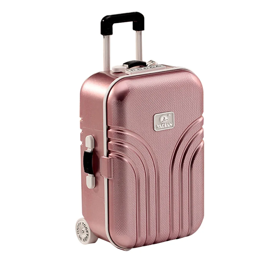 Rose Gold Чемодан стиль музыкальная шкатулка коробка для хранения ювелирных изделий вращающаяся балерина девочка для детей игрушки подарок P7Ding - Цвет: Rose Gold