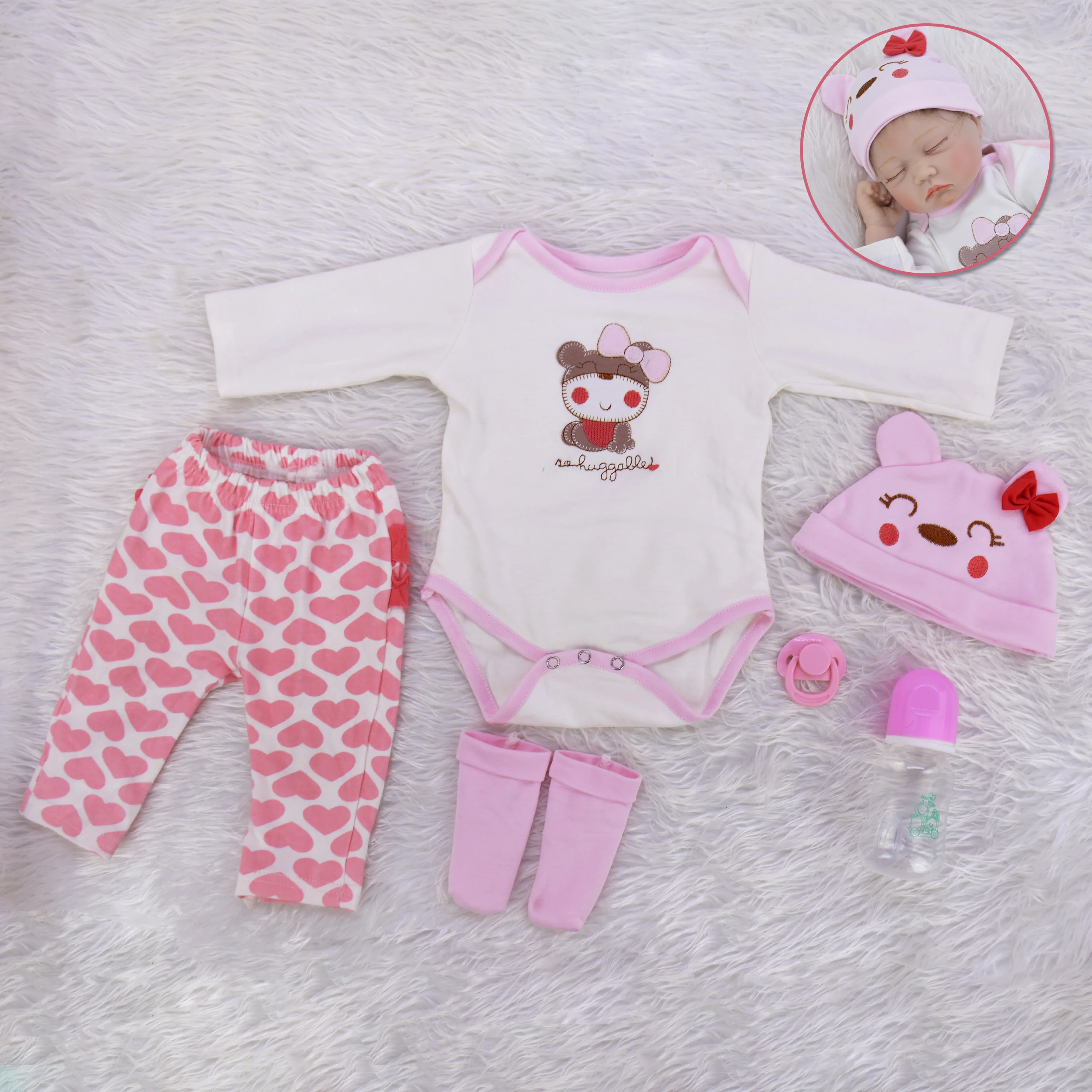 KEIUMI 55 см мягкие силиконовые соски для сна Reborn Baby Doll реалистичные Menina Boneca 22 дюйма