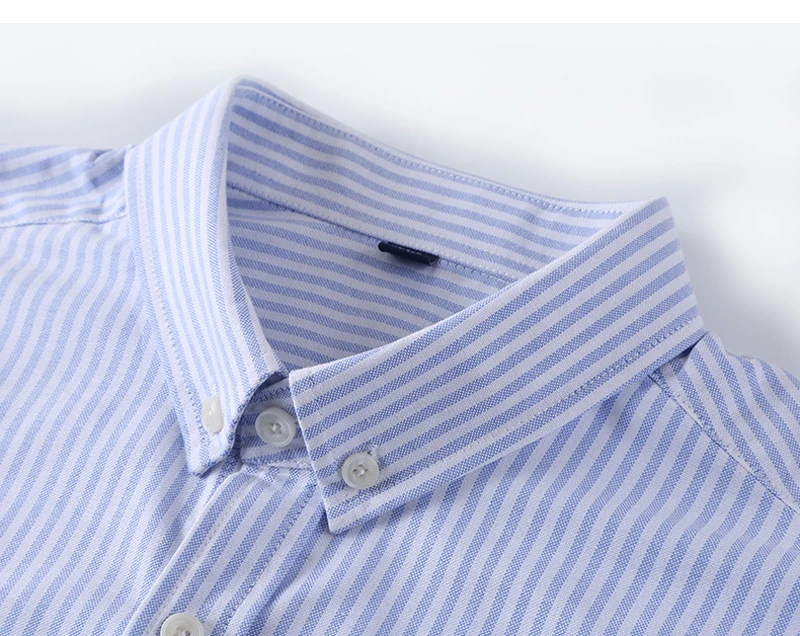 Мужская хлопковая приталенная рубашка в розовую полоску Повседневная деловая из