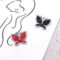 10 pcslot cute butterfly enamel charms fit oil drop metal insect charms pendant earring bracelet jewelry diy accessories yz227