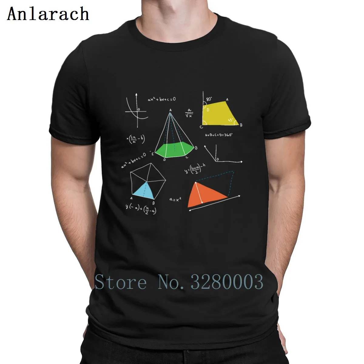 Футболка с геометрическим рисунком расчета чисел альгебра весна осень новая