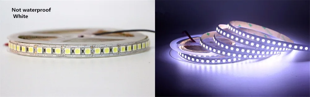 DC 12 V 5 M SMD 5050 60 светодиодный/m 120 светодиодный s/m светодиодные полосы света водонепроницаемый белый/теплый белый/RGB Fita светодиодный пояс бар Гибкая неоновая лента