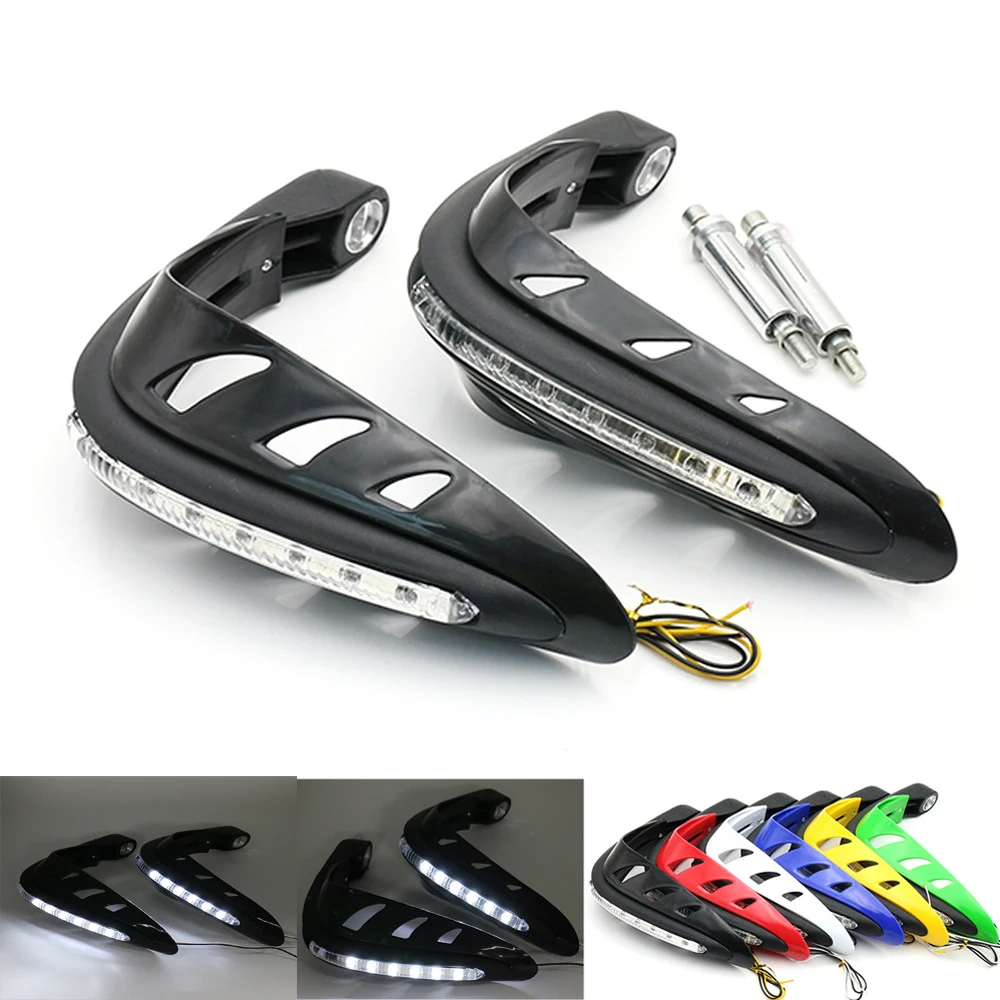 

7/8"22mm Motorcycle Handlebar Hand guards Protector LED Light Handguards LED Hand Guard Universal Hand Guards Motor accessories