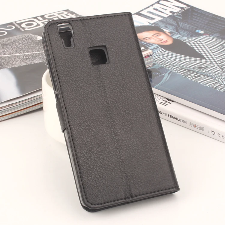 Для Doogee X5 Max/X5 Max Pro Чехол для телефона Фолио Флип чистый цвет Личи шаблон PU кожаный