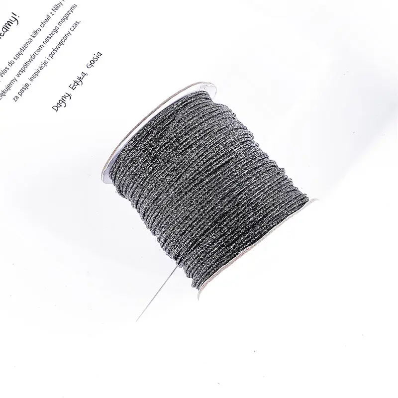 Grey DIY 2 мм, 5 метров, 16 цветов, мягкая алюминиевая проволока, обернутая металлической нитью для серьги, ожерелья, украшения для волос, изготовление ювелирных изделий - Цвет: Grey