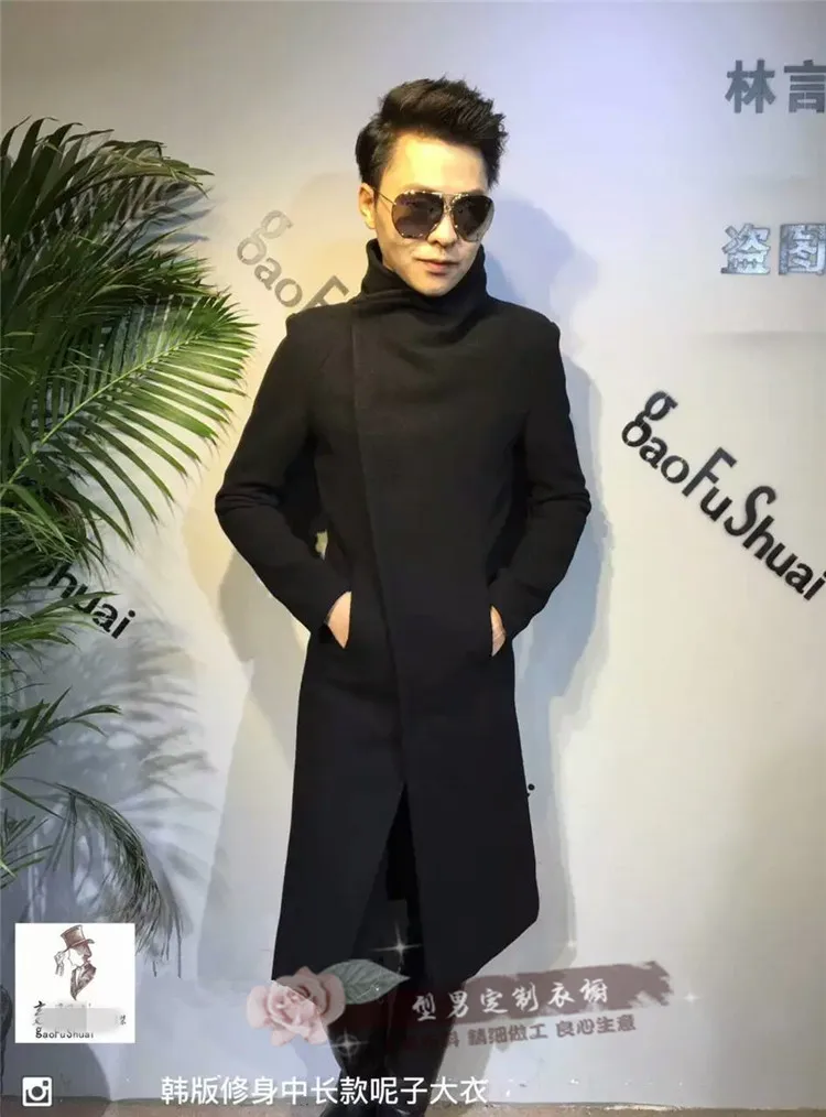 Женская одежда 2019 модная BIGBANG длинное шерстяное пальто для парикмахеров