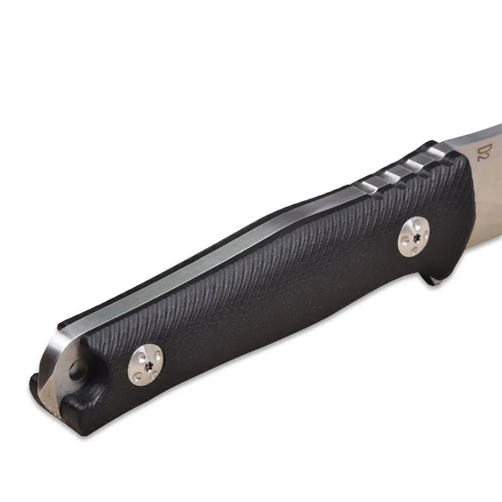 Популярный нож с фиксированным лезвием Stonewash D2 лезвие Черная Ручка G10 охотничий