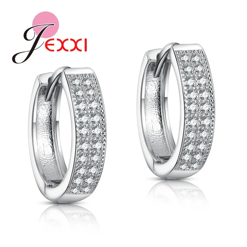 Женские серьги кольца из серебра 925 пробы с фианитом|hoop earrings|earrings silverearrings earring |