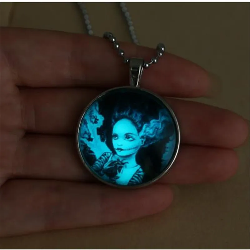 1 шт. подарок на Хэллоуин Цепочки и ожерелья ночное драгоценный камень для