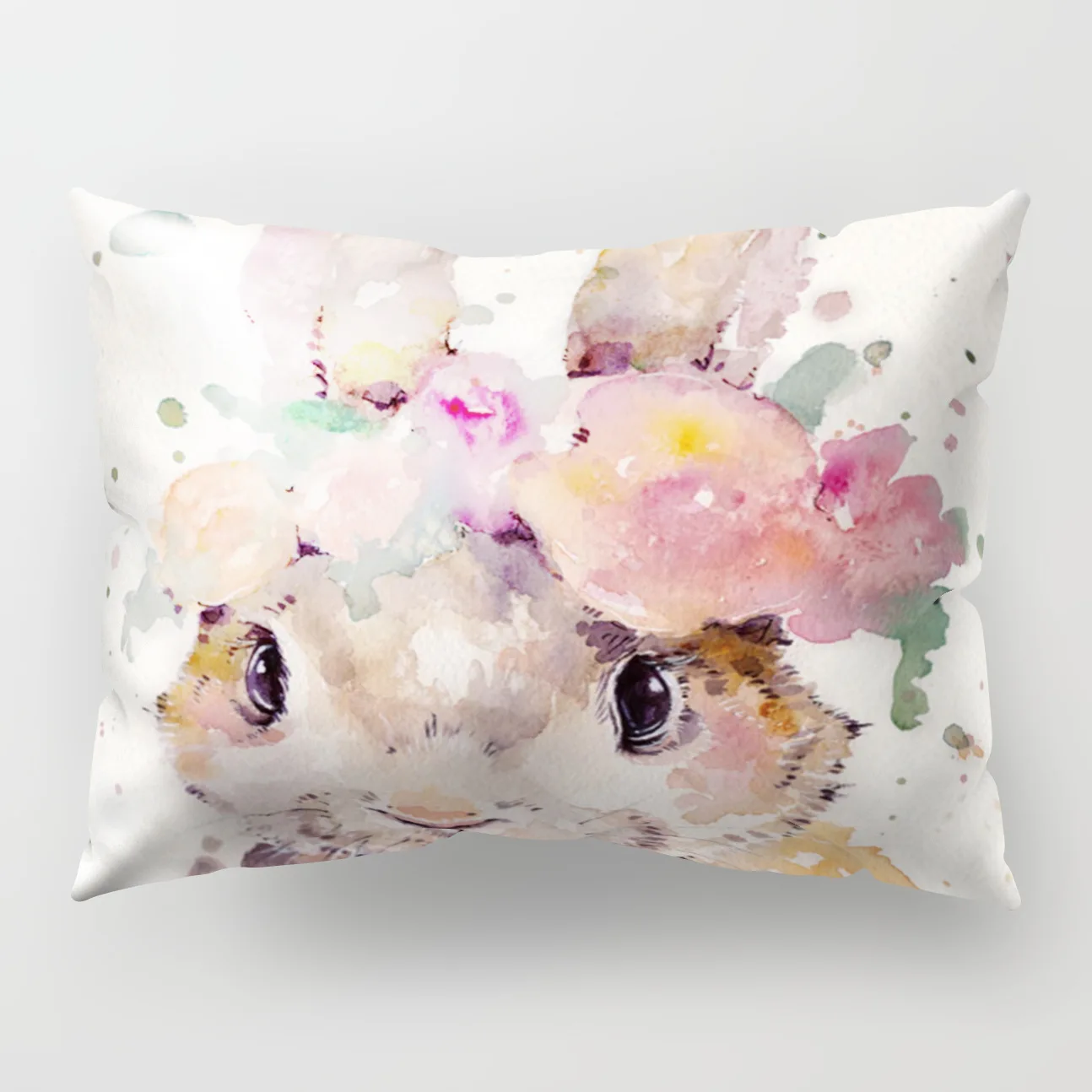 Watercolor Animal Polyester Cushion Cover Soft 30x50cm Cute Bird Owl Deer Print Decorative Pillow Case for Sofa Couch Home Decor