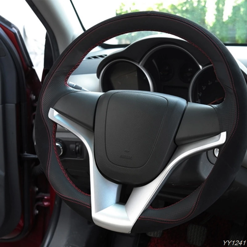 Чехол для рулевого колеса отделка вставка наклейка Chevrolet Cruze аксессуары трекера