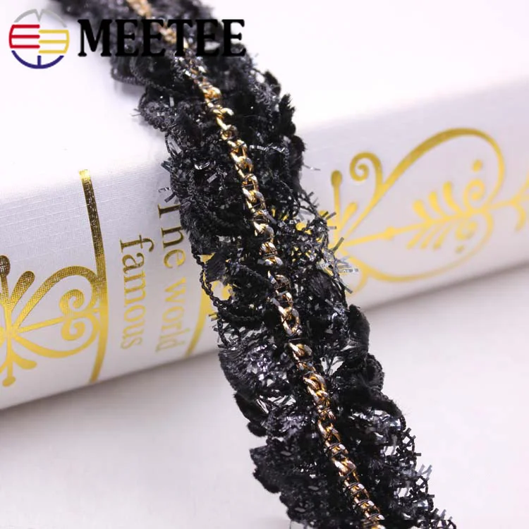 Meetee 4Meters 35mm Chain Lace Trim Ribbon DIY Clothing Wedding Dress Sewing Garment Home Bag Accessories Decoration BD239 | Дом и сад