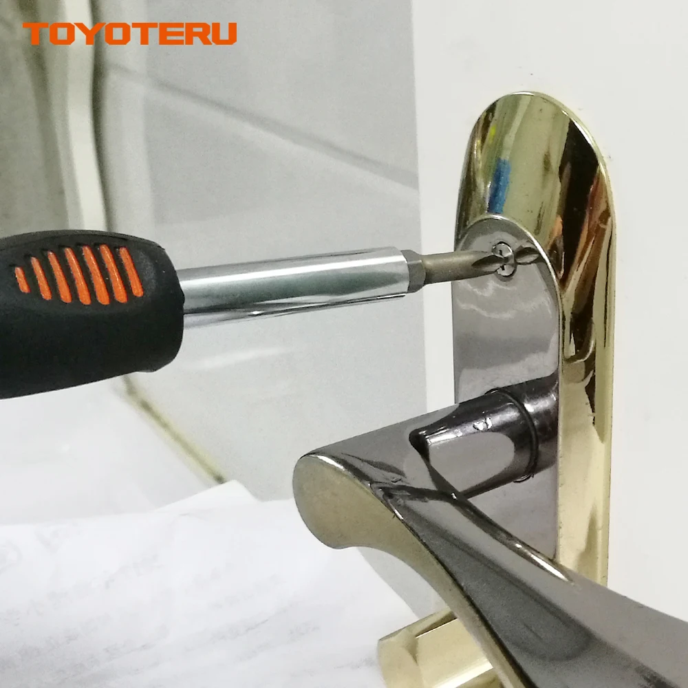Набор отверток TOYOTERU 6 в 1 с быстрой сменой, шлицевая 3/1", 9/32" Phillips#1,#2, отвертка 1/", 5/16", многофункциональная отвертка