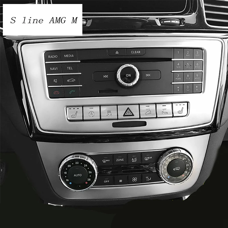 Автомобильный Стайлинг кондиционер CD панель накладка наклейка Накладка для Mercedes