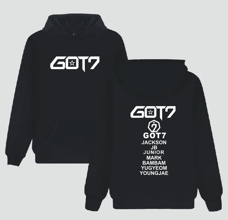 Kpop Got7 толстовки для женщин Мода Harajuku флисовая Толстовка пуловер GOT7 имя члена
