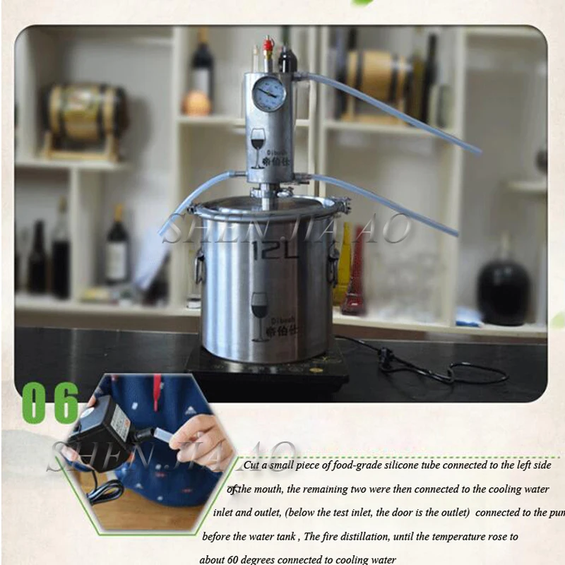 12L дистиллятор Кастрюля/бойлеры Moonshine Vol Liqour Maker машина для бренди виски водки