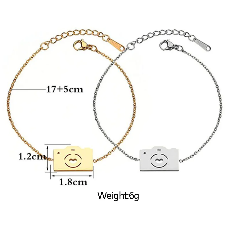 ELSEMODE браслет с камерой из нержавеющей стали для женщин женский обручальное